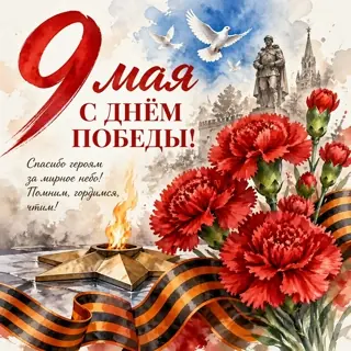 Открытки на 9 мая с ИИ
